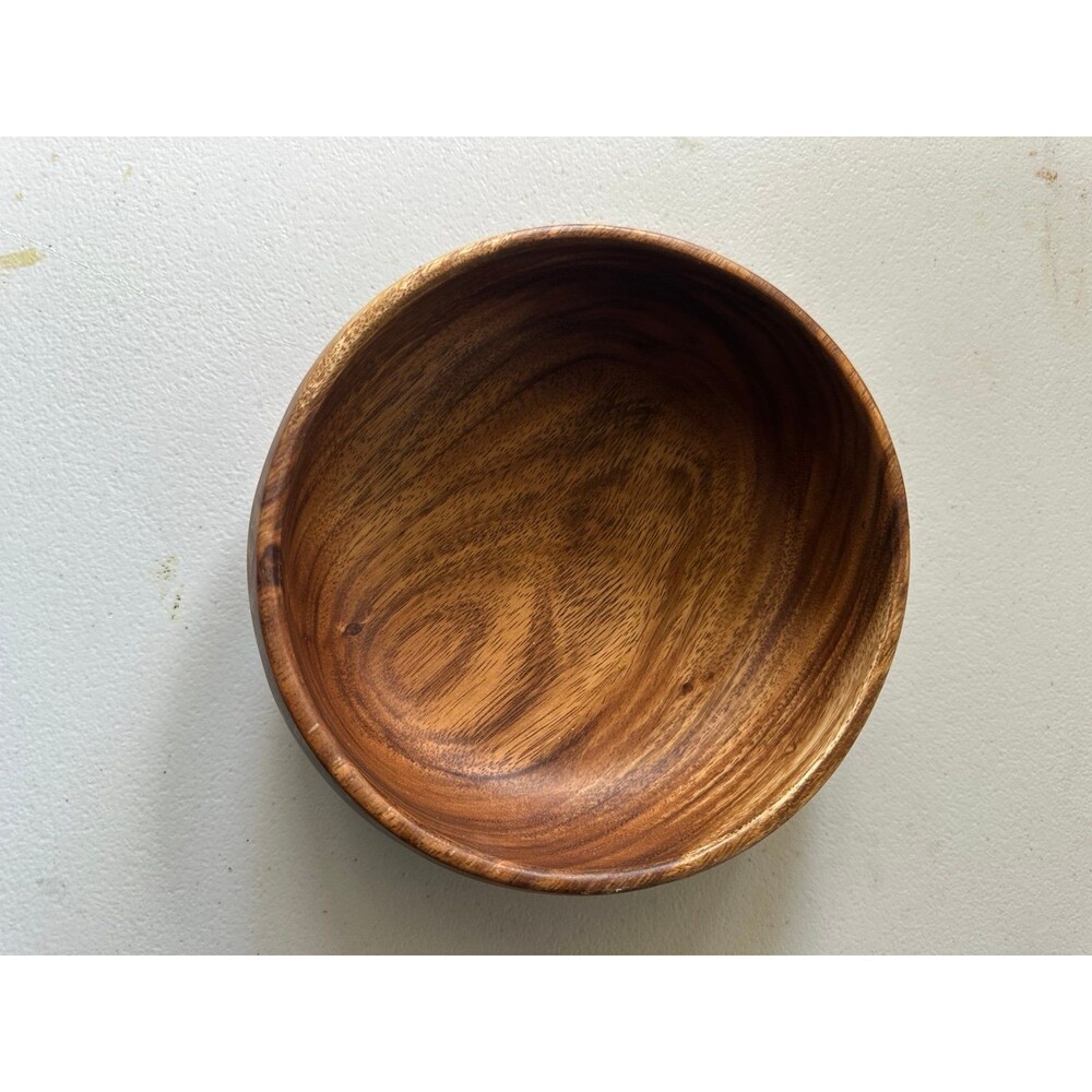 Hand Turned Hawaiian Inspired Monkeypod Wooden Calabash Serving Decorative Bowl